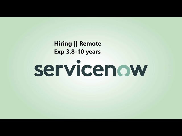 Servicenow Openings || Remote Jobs || EST Time Zone || Servicenow Hiring || KrishIT Ameerpet Hyd