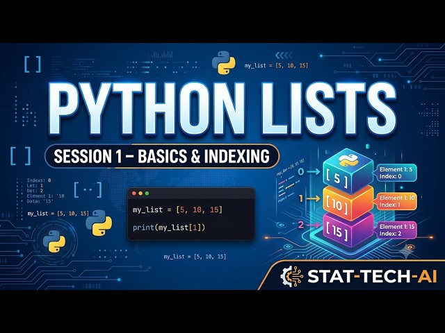 Python Lists for Beginners | Create & Access Lists + Indexing