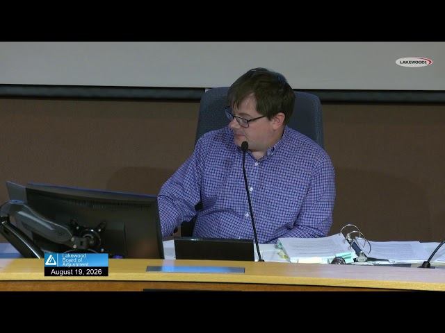 08-19-2026 Lakewood Planning Commission Meeting Video