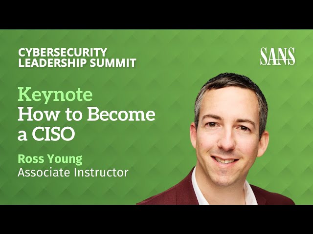 Keynote | How to Become a CISO