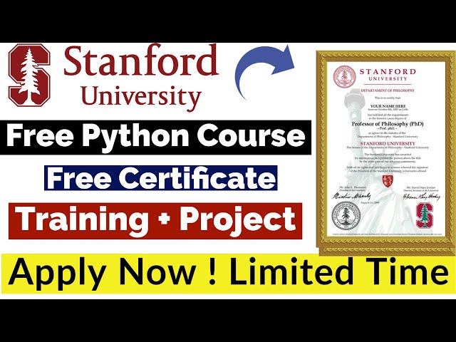 Stanford University Free Python Course With Free Certificate | Python Free Course