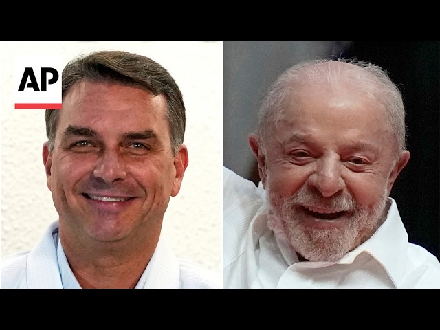 Flávio Bolsonaro and Lula react as Brazil presidential election heads to a runoff