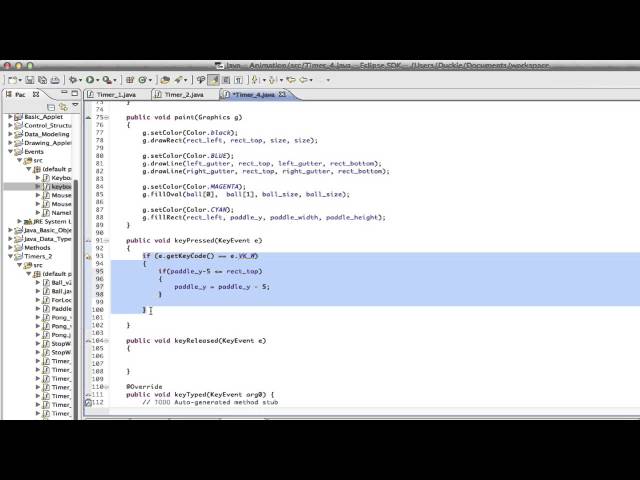 Java Applet: Animation with Timers 4 hd