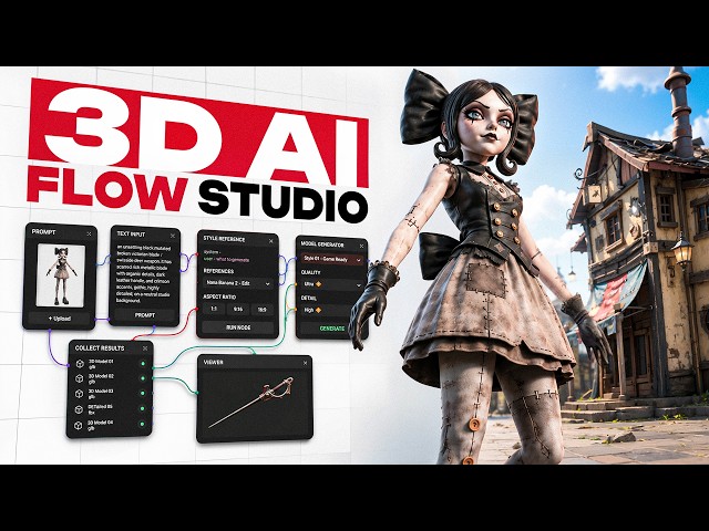 This AI Agent Builds Entire 3D Workflows for You — 3D AI Studio Flow