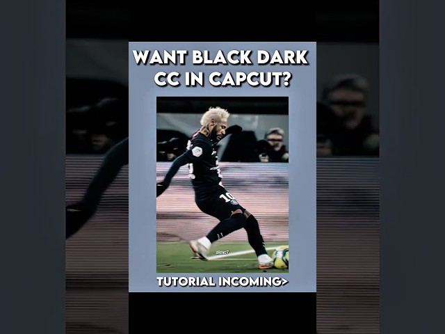 DARK BLACK CC TUTORIAL IN CAPCUT