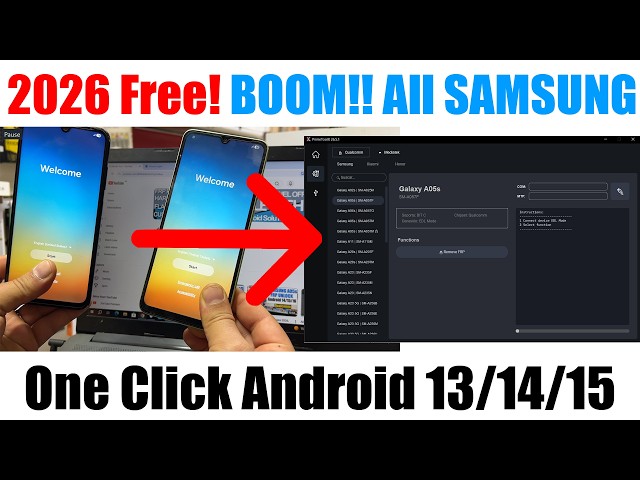 Samsung FRP Tool 2026, Google Account Remove Android 13/14/15 | FRP Bypass