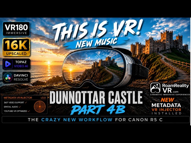 🍿16k VR 180 Dunnottar Castle Scotland part 4B Apple Vision Pro Roam Reality VR 🎬New 800Mbps