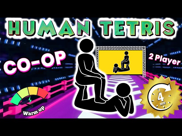 HUMAN TETRIS | Viral Challenge | Interactive Warm Up х 2 Players Co-op #14