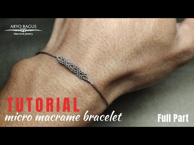 Tutorial micro macrame bracelet #macramebracelettutorial #gelangmacrame #micromacrame