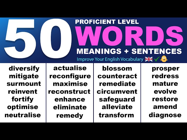 Proficient English: 50 Powerful Words for Solving Problems & Personal Growth (Speak Like a Native)