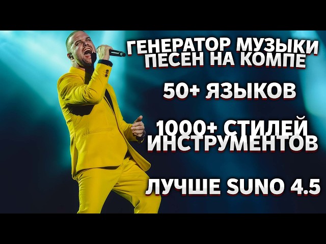 A music and song generator locally on your computer, more than 50 languages ​​and thousands of st...