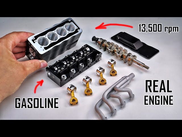 I Built a Working 4-Cylinder Engine That Fits in My Palm!