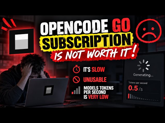 Opencode Go Review : Slow token generation, unstable usage and overall poor performance #opencode 