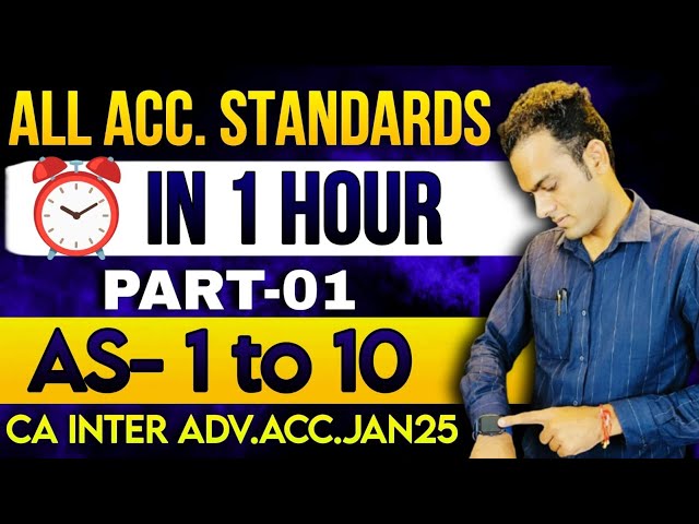 REVISE ALL AS in 1 Hour PRO Revision | CA inter Sandeep sharma | Accounting Standards Marathon May25