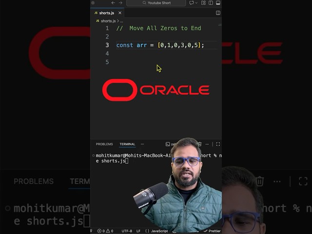 Move Zeros to End Without Changing Order | JS Interview #dsa #interview #coding