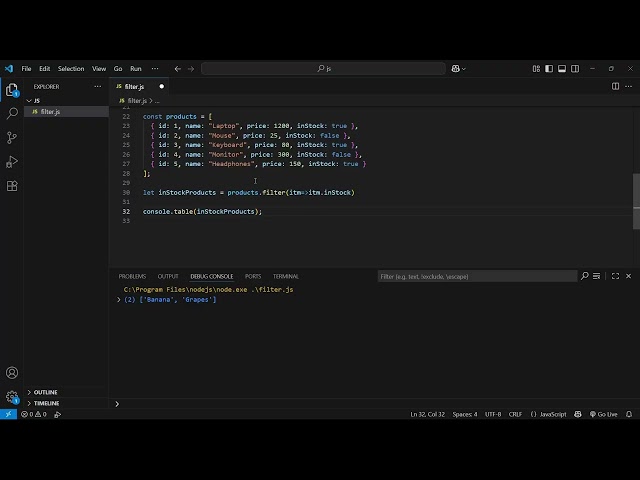 JavaScript - Filter function