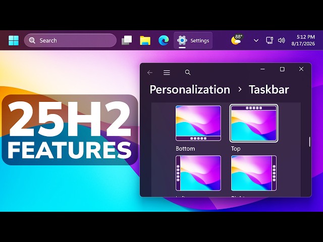 Enable All New Features in Windows 11 25H2 Huge Summer 2026 Update (KB5120998)