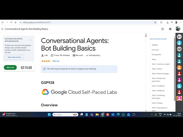 Conversational Agents: Bot Building Basics || Lab Solution || Google Cloud Arcade 2025