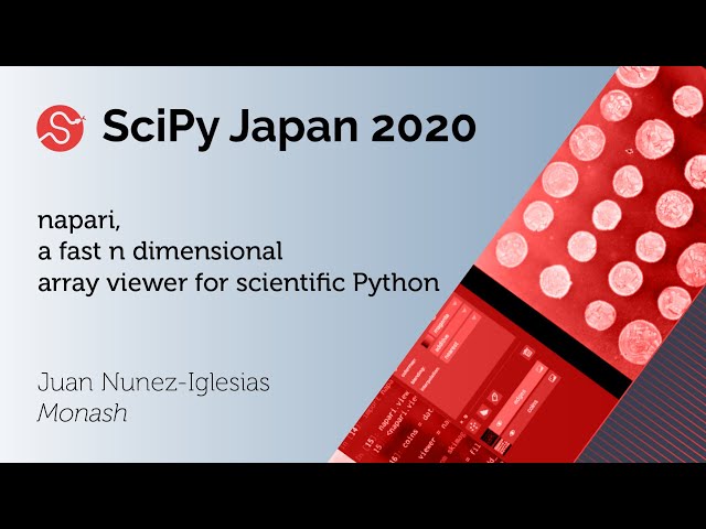 napari, a fast n dimensional array viewer for scientifc Python | Juan Nunez-Iglesias | SciPy JP 2020
