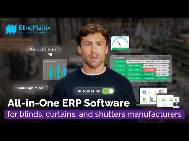 ERP software for window blinds, curtains and shutters manufacturers