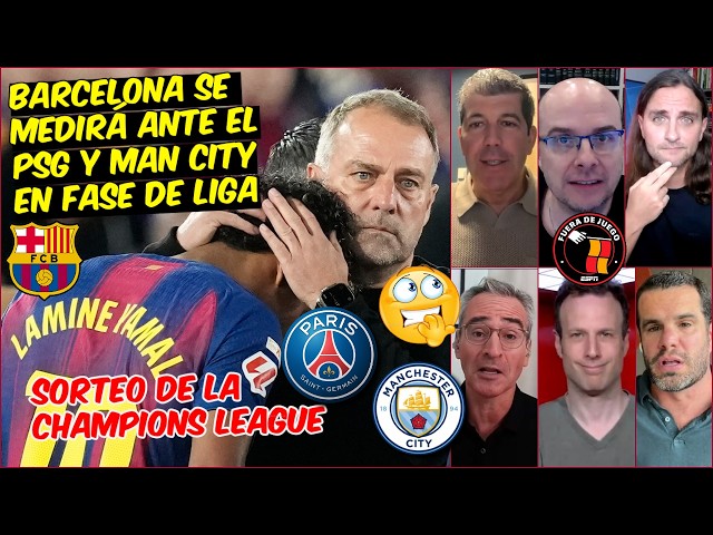 BARCELONA y un DURÍSIMO SORTEO de CHAMPIONS. Se enfrenta al PSG y Manchester City | Fuera de Juego