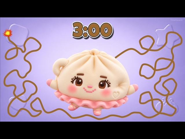 3 Minute Timer ⏱️ | Dumpling Squishy (Ballerina Cappuccina)