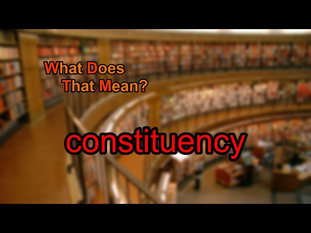 What does constituency mean?