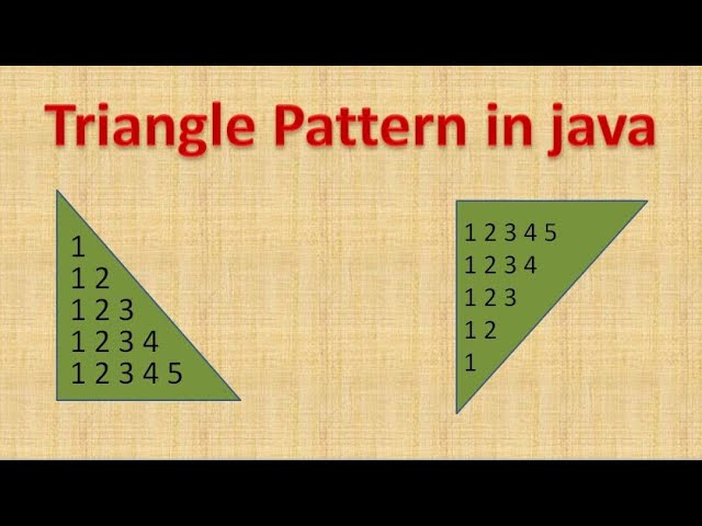 Pattern in java | Triangle  pattern | Pattern by using nested loop | java pattern