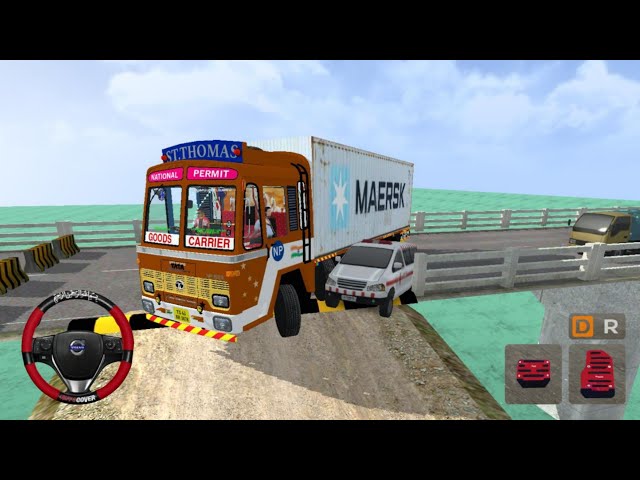 BUS SIMULATOR INDONESIA : Tata NP Container Mod Bussid - Speed Breaker Test 😱  - Android Bus Game 