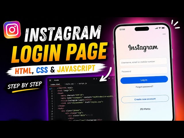 How to create Login Page Using HTML & CSS | Coding From Scratch🚀