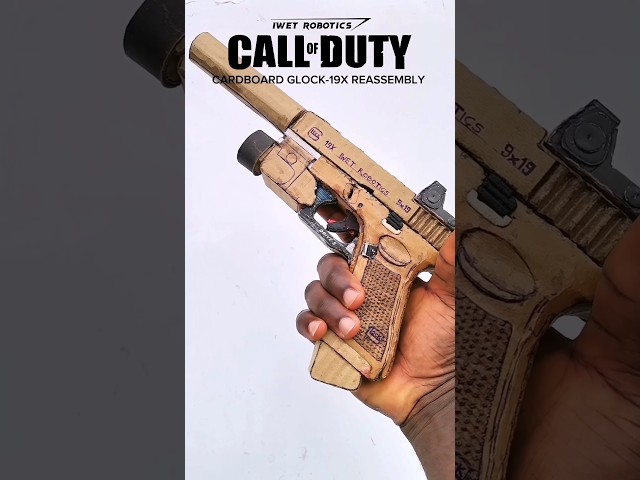 GLOCK-19X MOS Paper Craft Tutorial (Cardboard Gun) #cardboard #guns #military #shorts