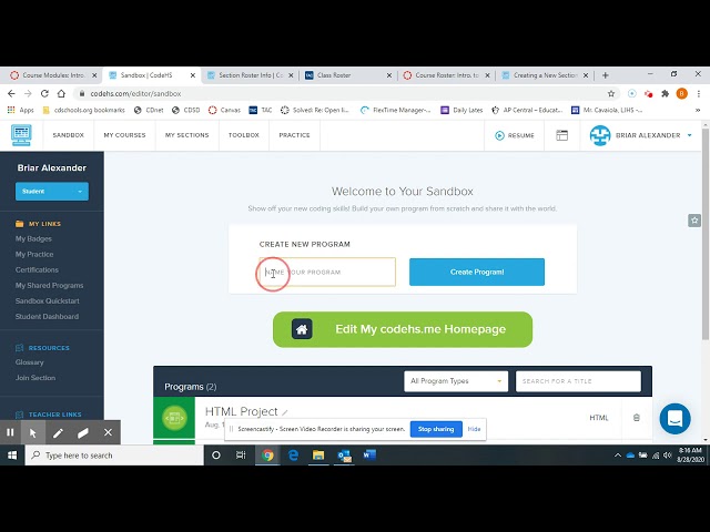 Using CodeHS