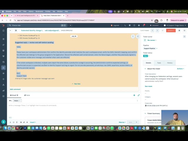 AI Customer Support Triage with RAG | HubSpot, FastAPI & pgvector Demo