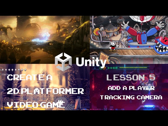 Create a 2D Platformer Video Game with Unity - Lesson 5 - Add a Player Tracking Camera