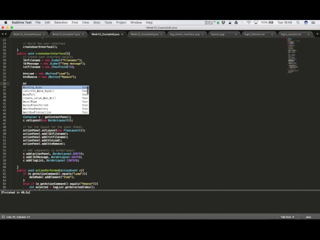 Basic implementation of a JList in Java