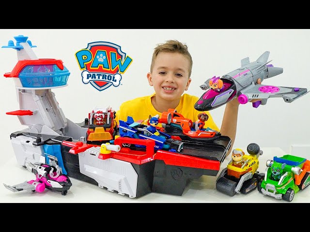 Chris e Niki PAW Patrol Mighty Movie missione di salvataggio dei giocattoli