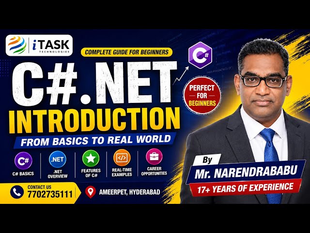 C#.NET Tutorial for Beginner | C#.NET Introduction | Real-Time Examples | Mr. Narendrababu 17+ Years