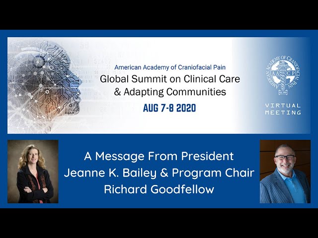 AACP 2020 Annual Virtual Meeting - President & Program Chair Announcement