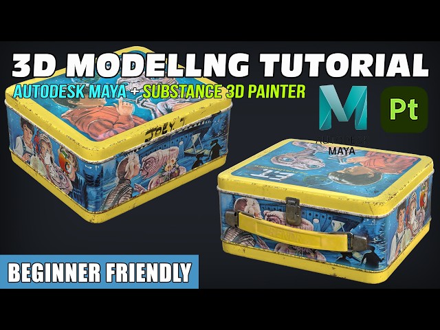 3D Modeling Tutorial | PART 1 | Antique Lunchbox | Autodesk Maya + Substance 3D Painter