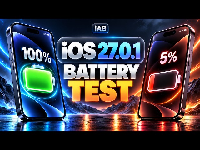 iOS 27.0.1 : Battery Life / Battery Drain / Battery Performance Test.