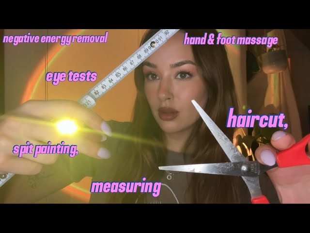 [ASMR] haircut, spit painting, eye tests, negative energy removal, & MORE‼️ (YOUR TOP 100 TRIGGERS)