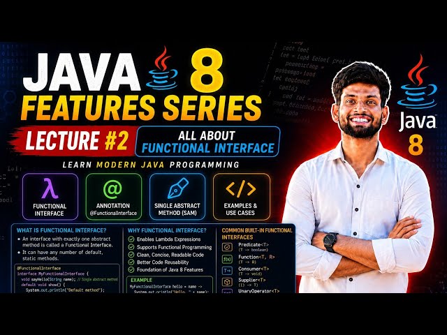 Functional Interface in Java 8 | @FunctionalInterface Annotation | Lecture 2