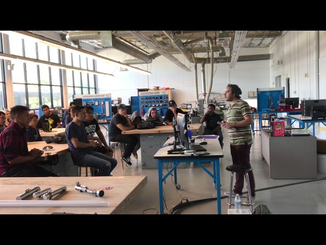 CRY-ROP Guest Speaker SoCal Saber Service at Redlands High School Manufacturing Class