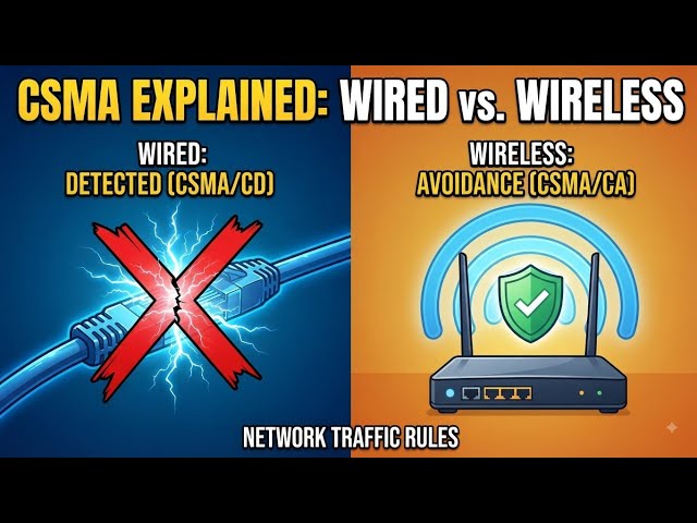 CSMA, CSMA/CD & CSMA/CA Explained Simply | Computer Networks 