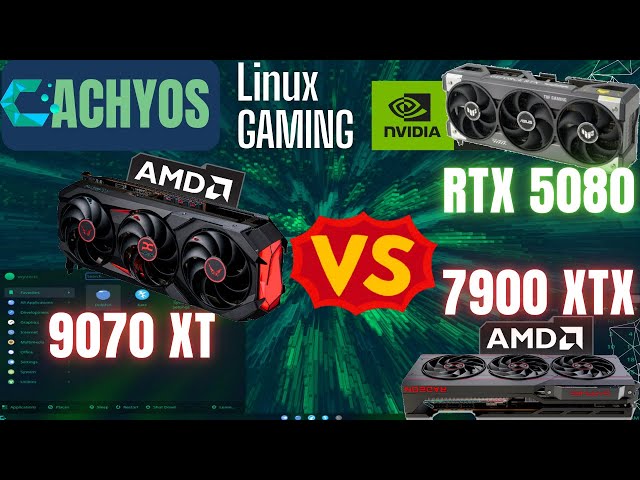 Linux Gaming Benchmark 9070 XT VS 5080 VS 7900 XTX | CachyOS | Ray Tracing/Path Tracing | 4K & 1440p