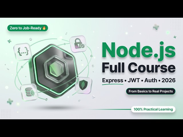 Backend Development Full Course 2026 | Node.js, Express, MongoDB, JWT (Hindi)