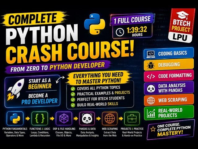 Complete Python Crash Course | Python CDP
