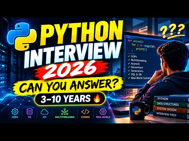 Python Interview Questions 2026 🚀 | Must-Know Questions for 3–10 Years Experienced