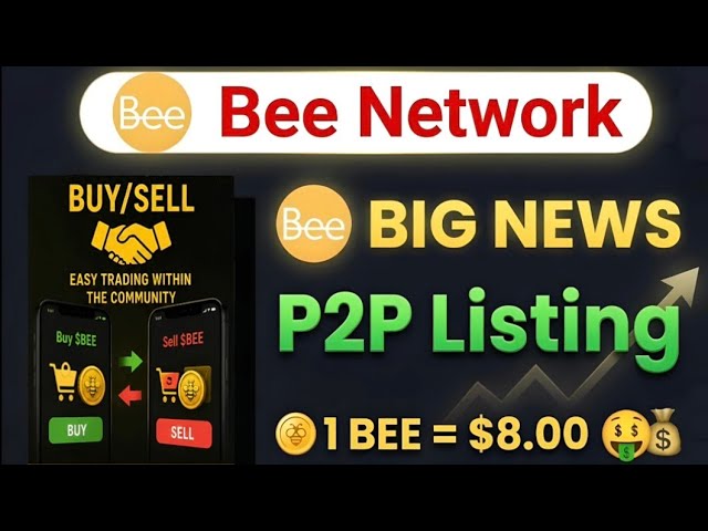 Big News 💥 Bee Network New Update ll Bee Coin P2P Listing 😱 1Bee = $8 🎉🤑 #beenetwork #crypto 