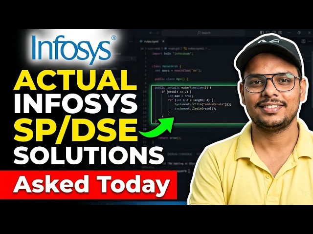 Today's Infosys SP/DSE Actual Coding Question Solution Out | Actual Infosys SP/DSE Coding Question